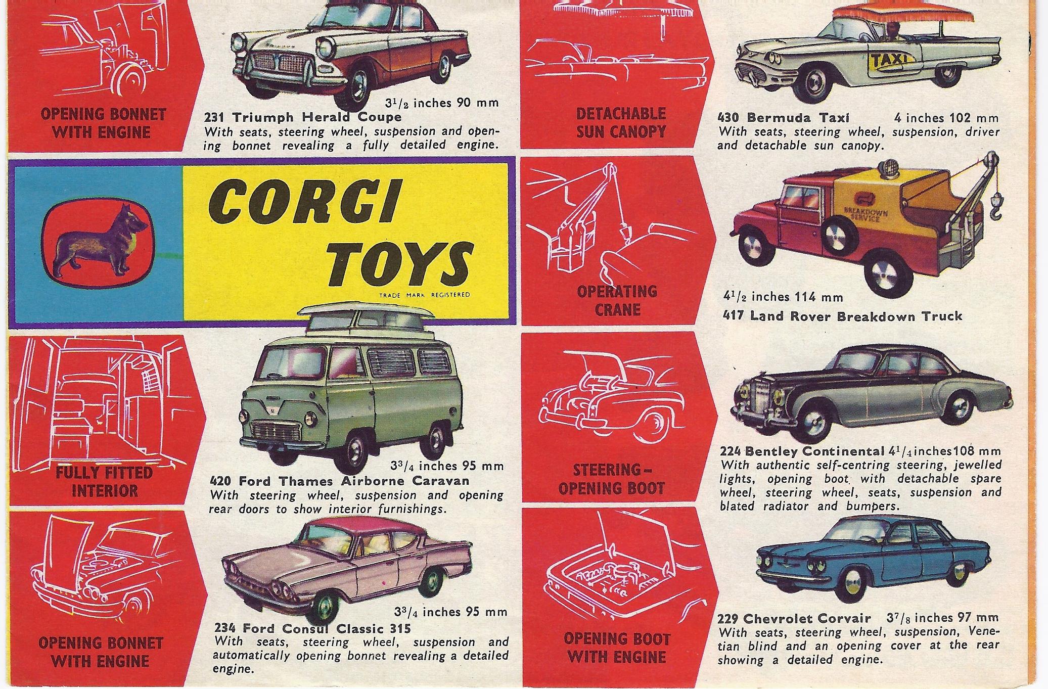 Catalogues Corgi 1961 Interim Leaflet