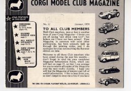 Catalogues Corgi Model Club Magazine No.12 Summer 1959