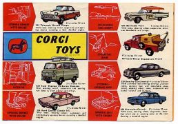 Catalogues Corgi 1962 Interim Leaflet