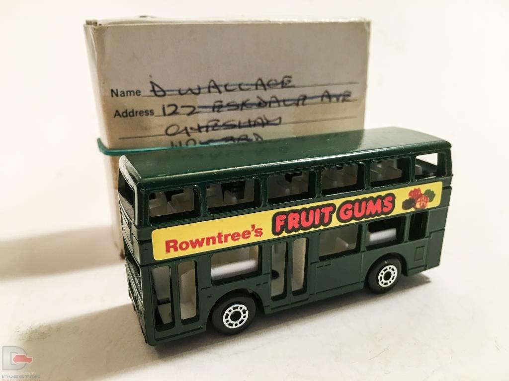 1-75 Series Superfast issues Matchbox Superfast No.17c Leyland Titan Bus “Fruit Gums” Promotional Edition