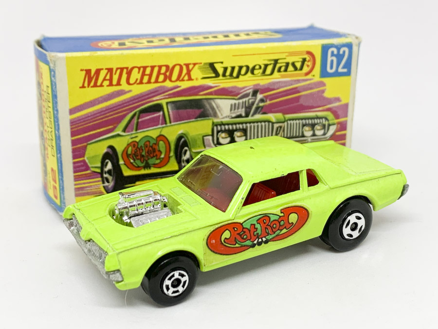 1-75 Series Superfast issues Matchbox Superfast No. 62 Mercury Cougar Rat Rod Dragster