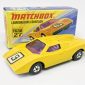 Matchbox Superfast 27e Lamborghini Countach (Superfast 27b) - yellow body with racing number 3 nose label, purple windows, chrome interior, matt black base, 5-spoke wheels - Mint in Near Mint 