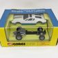 Corgi 271 Ghia 5000 Mangusta with De Tomaso Chassis - finished in two-tone white, blue, black interior with graphite grey detachable chassis and cast hubs (roof aerial is broken) otherwise Mint including plastic inner tray, outer blue and yellow window box is Good Plus (cellophane has been professionally replaced, repaired tear under window).