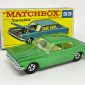 53a Ford Zodiac - metallic green body with low arches, chrome engine, ivory interior, bare metal base, solid 5-spoke narrow wheels without tread pattern cast - Excellent Plus in Excellent a little creased on one striker side type F3 box.