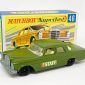 Matchbox Superfast 46a Mercedes 300 SE Coupe twin pack issue Staff car - military green body with door labels, clear windows, ivory interior, bare metal base without model number cast, black 5-arch wheels - Near Mint in Excellent plus, very near mint  